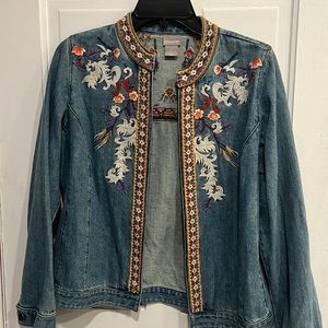 Vintage Denim Jacket with Appliqué